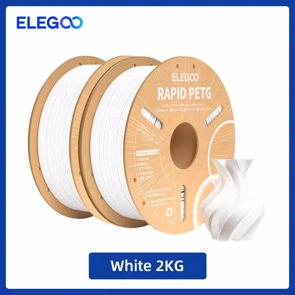 ELEGOO Rapid PETG Filament 1.75mm 1KG,High Speed 30-600mm/s 3D Printer Filament 1kg Fits for Most FDM 3D Printers Elk-Valley 3D