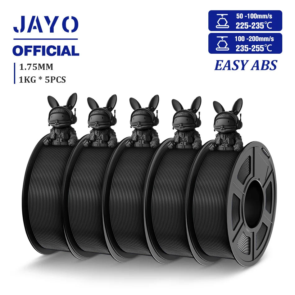 JAYO ASA / ABS / Easy ABS Filament 1.75mm 1KG 3D Filament Low Printing Temperature ABS 3D Printer Filament Excellent Resistance Elk-Valley 3D