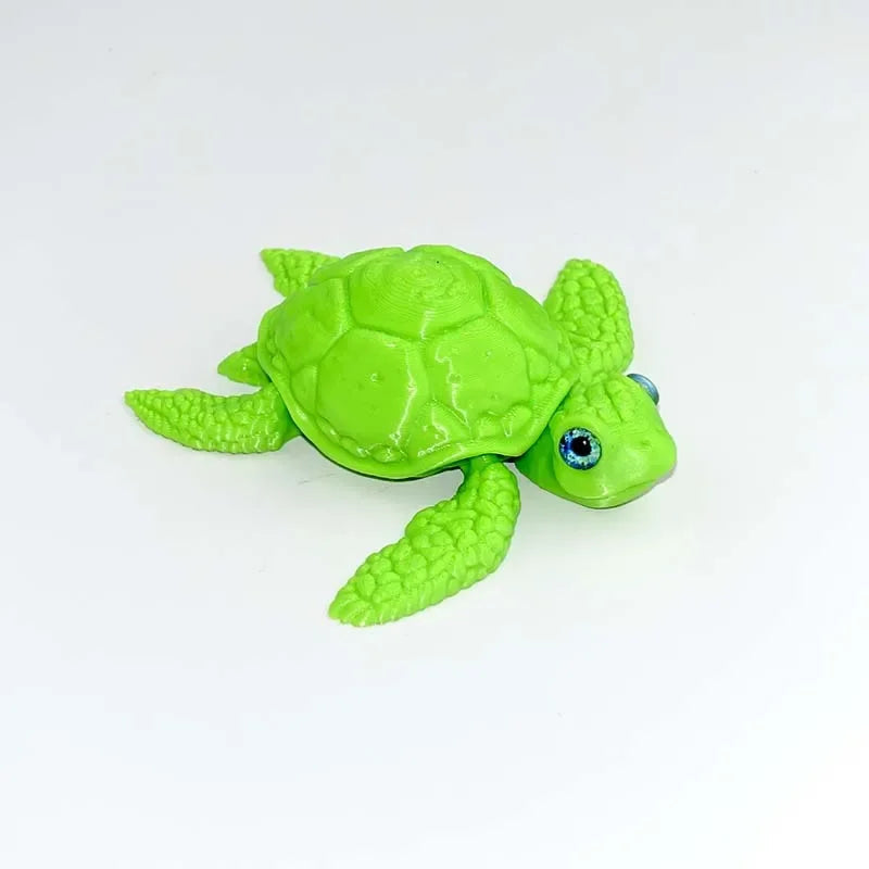 3D Printed Turtle Multi Joint Movable Ornament Versatile Shapes Creative Home Office Desktop Ornament 2025 New Year Gift Crafts Elk-Valley 3D