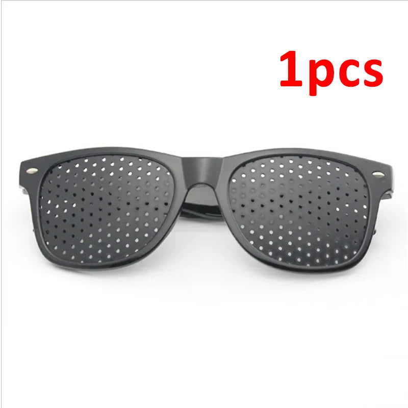 1-5PCS Anti-myopia Astigmatism Glasses With Holes Vision Correction Fatigue Pin Hole Glasses For Men Women Eyesight Improvement Elk-Valley 3D
