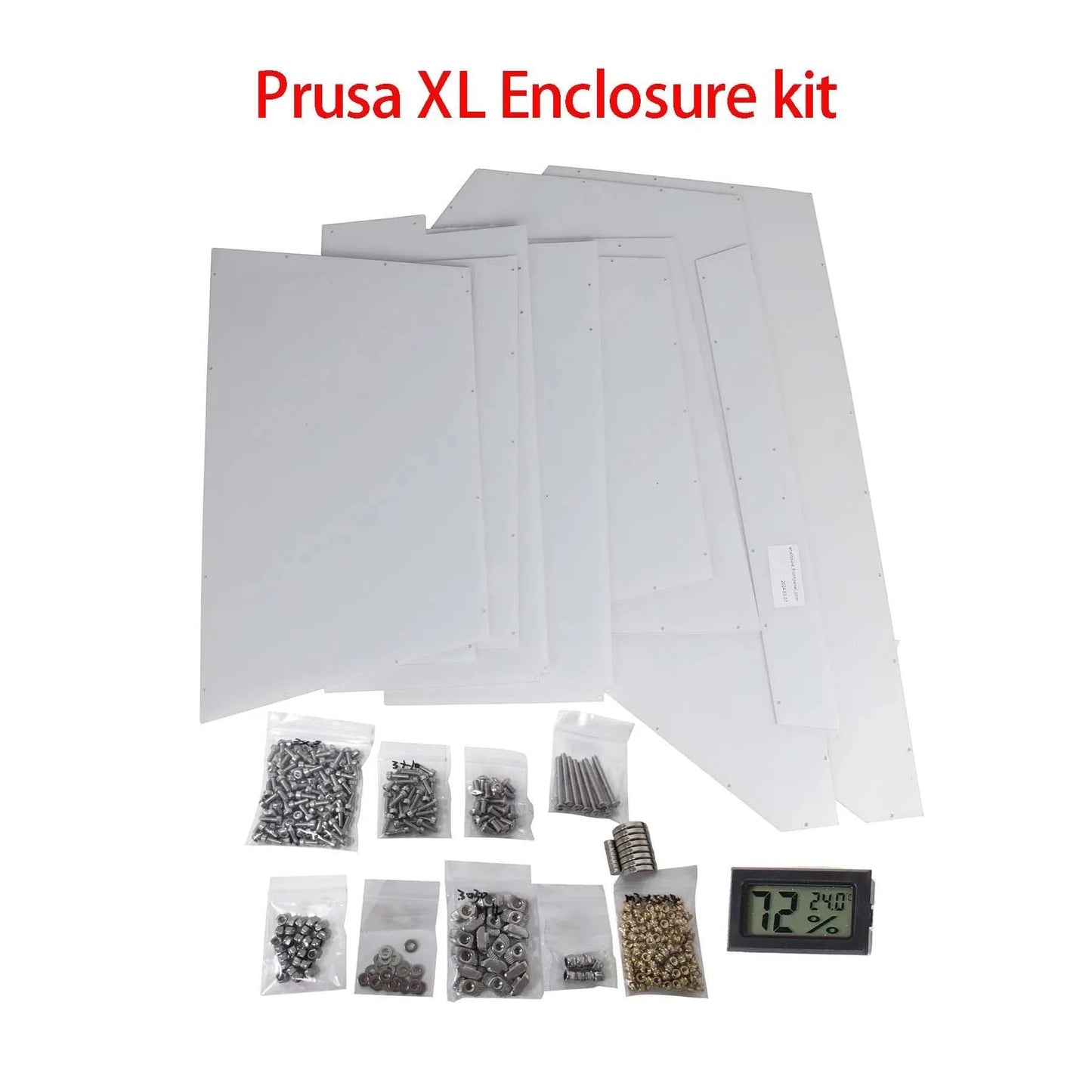 Prusa XL Minimalist and Printable Acrylic Enclosure Kit with Fasteners Doors PC Panel Elk-Valley 3D