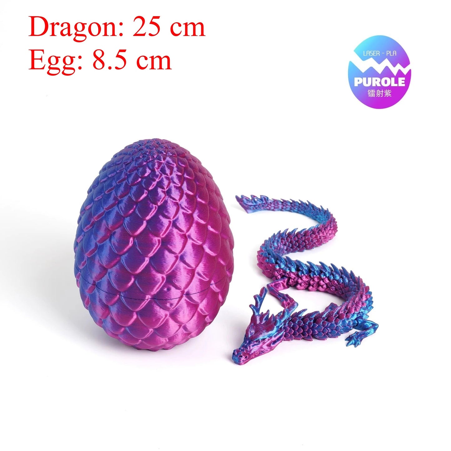 Chinese Dragon Surprise Egg Toy, 3D Movable Joint Dragon Model, Mini Desktop Decoration, Unique Art Craft Gift for Adults & Kids Elk-Valley 3D