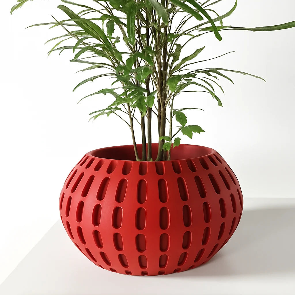 3D Printed Flower Pot Square Line Texture Rhombus Accent Strong Design Sense Home Decor Eco-Friendly Elk-Valley 3D