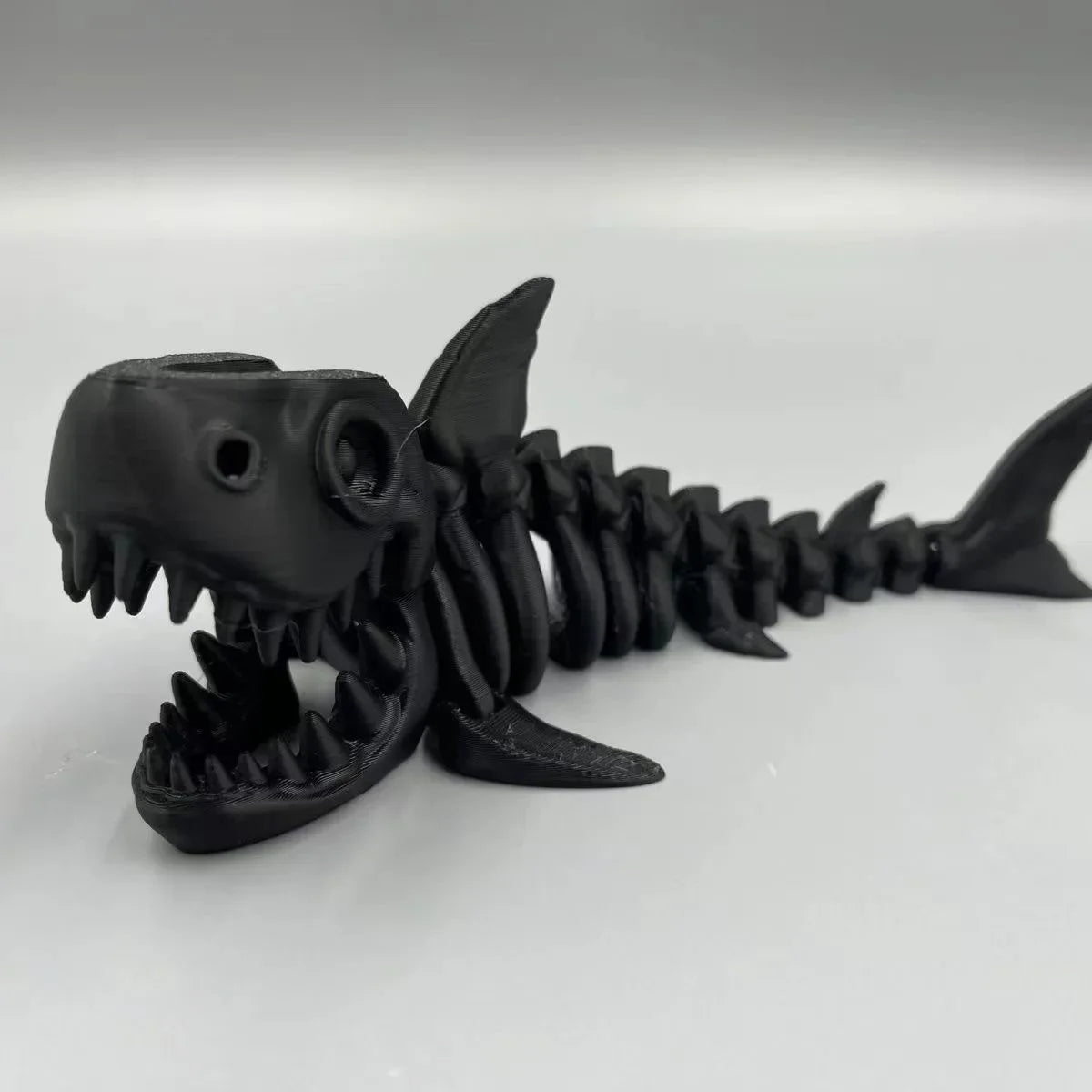 3D Printed Baby Shark, Skeleton Crocodile Skeleton Model Jointed Full Movable Birthday Gift Realistic Animals Decorative Desktop Elk-Valley 3D
