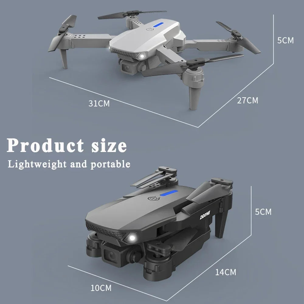 E88 Mini Drone Profesional 180° Electric Adjustable Obstacle Avoidance Bushless Uav 15000M Quadcopter toy Elk-Valley 3D