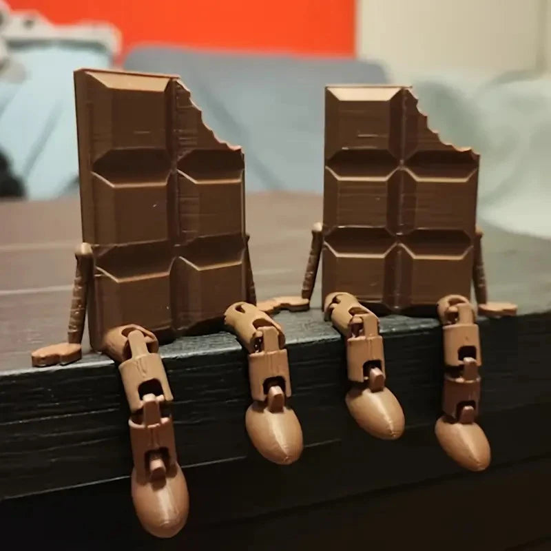 3D Printed Chocolate Sculptures Realistic Figurines with Movable Joints Decorative Desktop Ornaments for Home Office Elk-Valley 3D