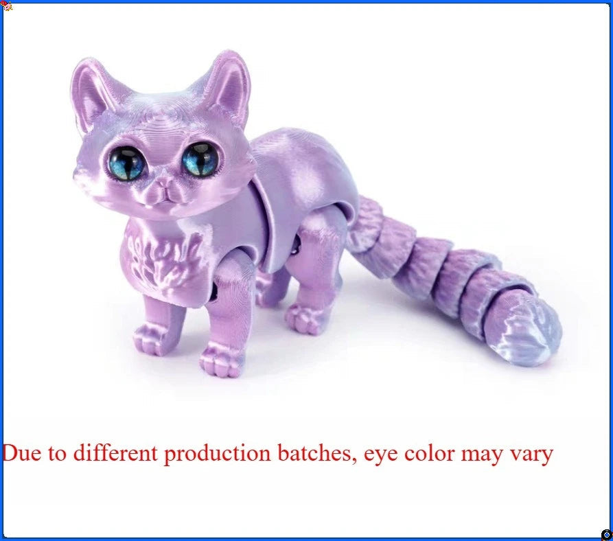 3D printed cats, 3D animals for stress relief, desktop decorations suitable for office workers, and small ornaments for adults Elk-Valley 3D