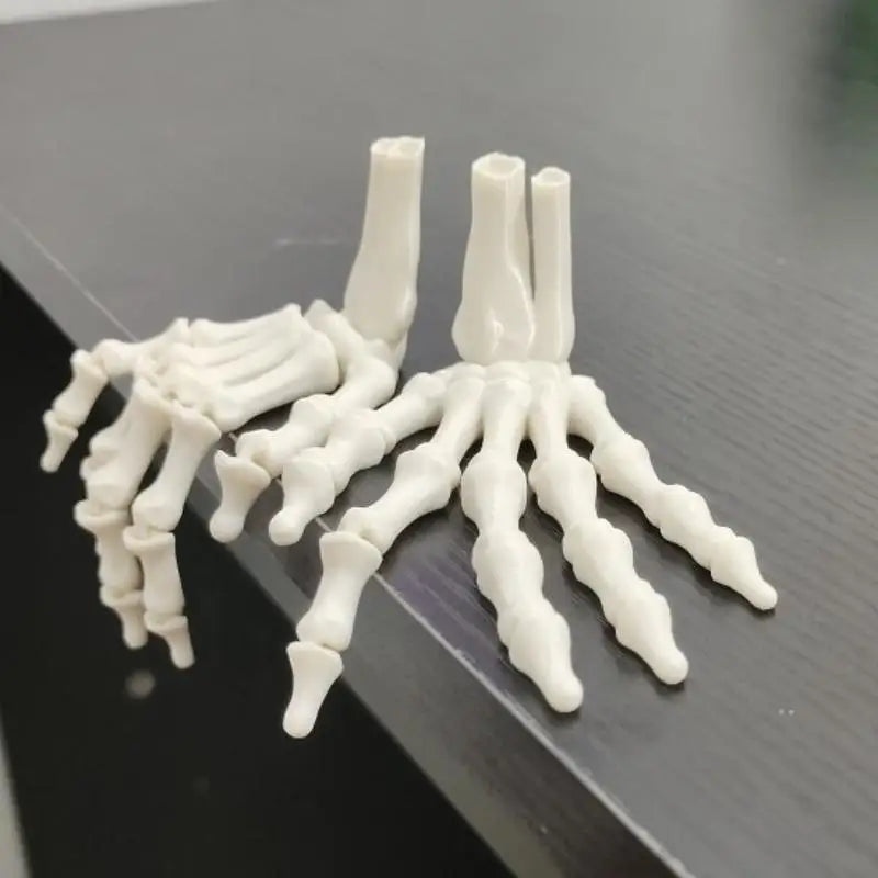 1Pcs/1Pair 3D Printed Realistic Flexible Joint Skeleton Hand Model Ghost Halloween Party Decoration Home Ornament Elk-Valley 3D
