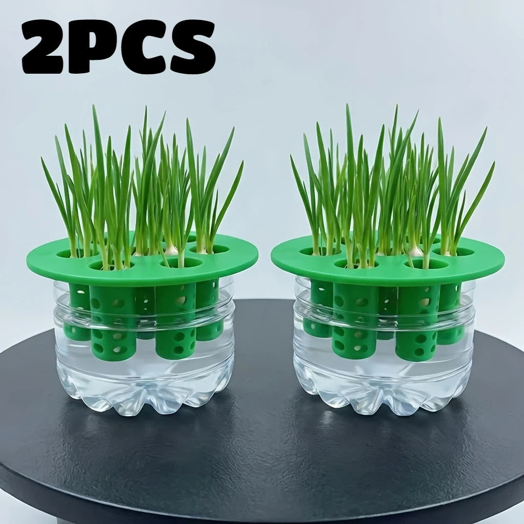 2PC Garden Nursery Pot 7-Hole Garlic Scallion Hydroponic Planters 3D Printed Hydroponic Mold for Flower Vegetable Home Gardening Elk-Valley 3D