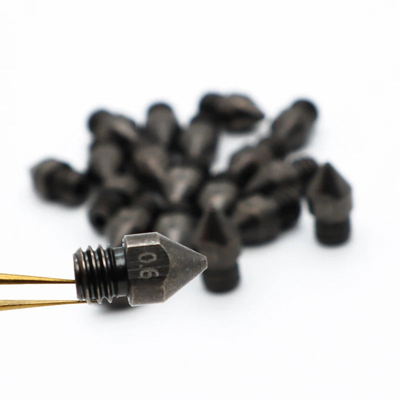 3D Printer Parts MK8 Nozzle 0.2mm-1.0mm For 1.75MM Supplies CR10 CR10S Ender-3 Hardened Steel Extruder Head 3D Printer Nozzle Elk-Valley 3D