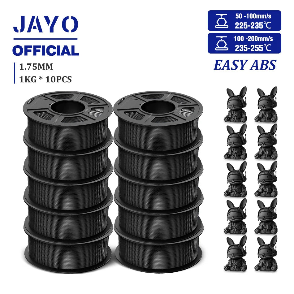 JAYO ASA / ABS / Easy ABS Filament 1.75mm 1KG 3D Filament Low Printing Temperature ABS 3D Printer Filament Excellent Resistance Elk-Valley 3D