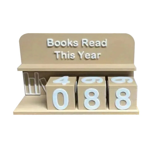 3D Printed 3D Book Read Counter Bookish Decor Wear Resist Bookshelf Counter Book Lover Sign Books Read This Year Reading Counter