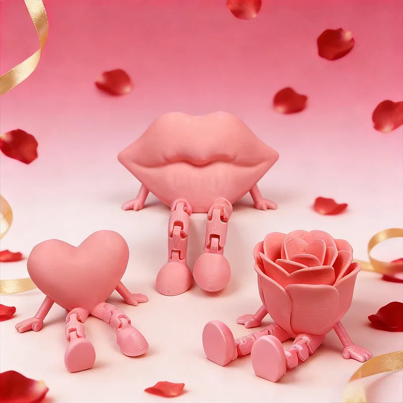 3D Printed Heart Ornament Wedding Party Decoration Valentine's Day Desk Accessiories Wedding New Year 3D Printed Decorations Elk-Valley 3D