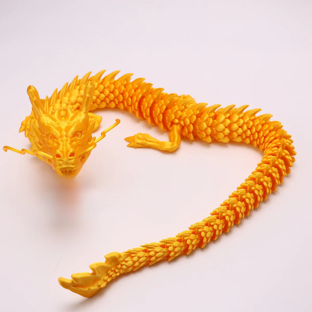 Oversized Golden Dragon Statue,  Exquisite Mythical Creature Decoration, Ideal for Home, Office, Collection, Gift, and Ornament Elk-Valley 3D