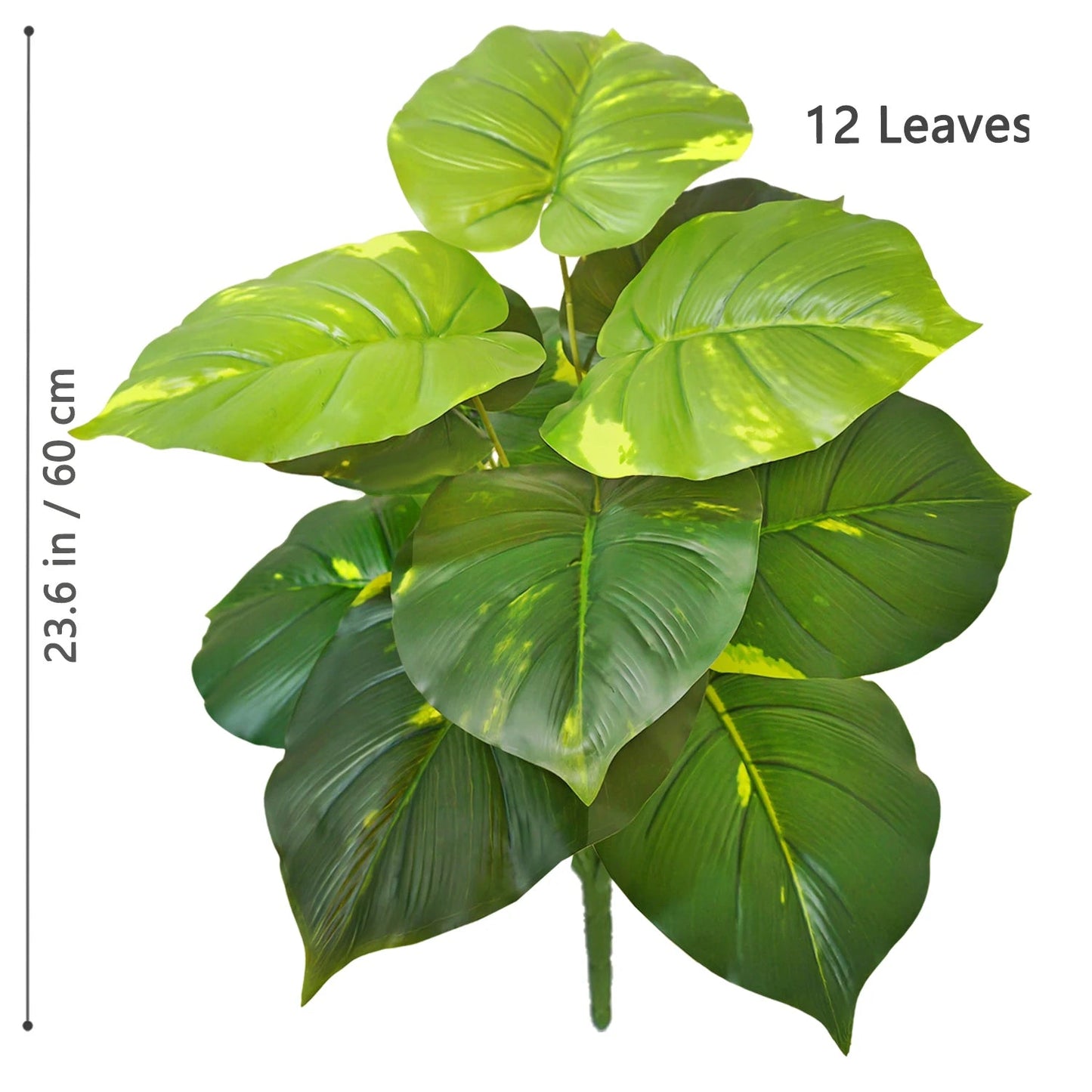 52-104cm(40.94in)  Artificial Monstera Plant Fake Palm Tree Plastic Turtle Leaf Green Plant for Home Garden Room Office Decor Elk-Valley 3D