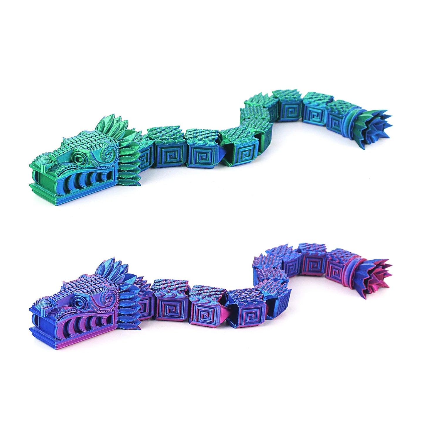 3D printed dragon, three-dimensional model decorated with scales and horns, simulation of dragon and snake, movable accessory Elk-Valley 3D
