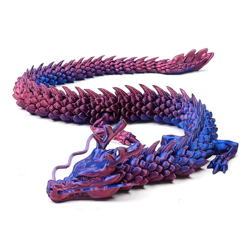 3D Printed Chinese Dragon Full Body Joints Movable Home Furnishing Decoration Ornament Worth Collecting Creative Toys