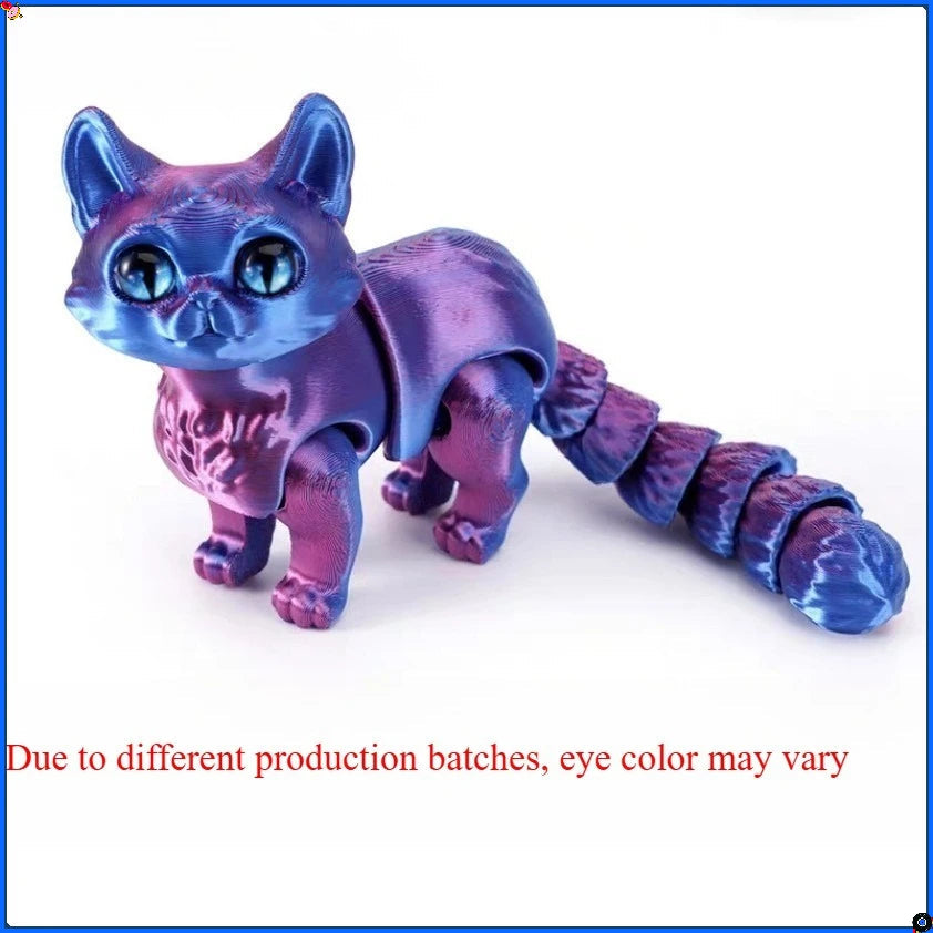 3D printed cats, 3D animals for stress relief, desktop decorations suitable for office workers, and small ornaments for adults Elk-Valley 3D