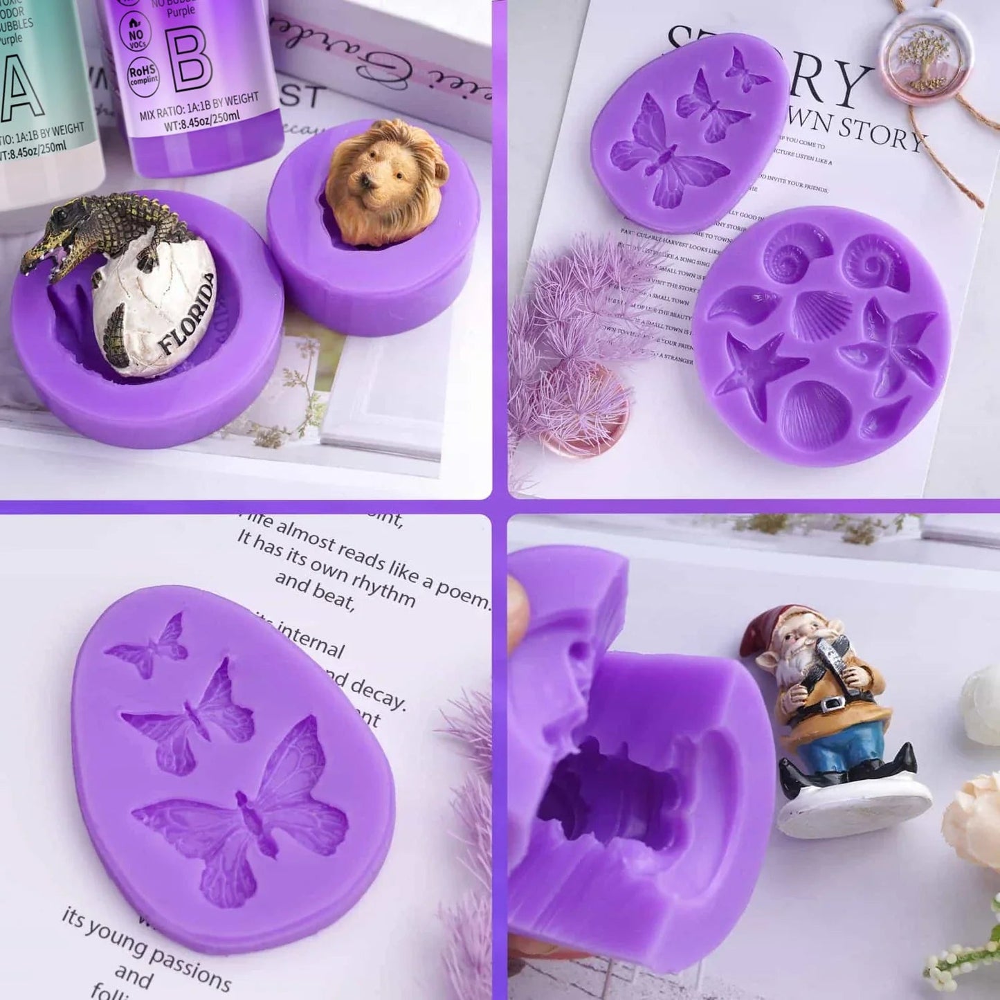 High-Performance Silicone Rubber Mold Making Kit, Fast Curing, Non-Toxic for Casting Resin, Soap, Wax, Crafts, and DIY Projects Elk-Valley 3D
