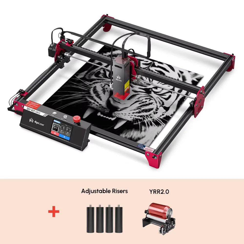 Algolaser DIYKIT MK2 40*43cm CNC Laser Cutter Engraver Air Aissit WiFi Table Metal Acrylic Wood Laser Cutting Engraving Machine Elk-Valley 3D