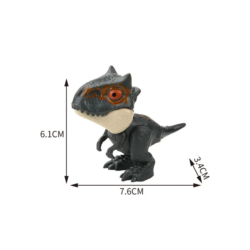 Children Jurassic Biting Finger Dinosaur Animals Model Toys Movable Joints Tricky Chameleon Hippo Kids Birthday Christmas Gifts Elk-Valley 3D