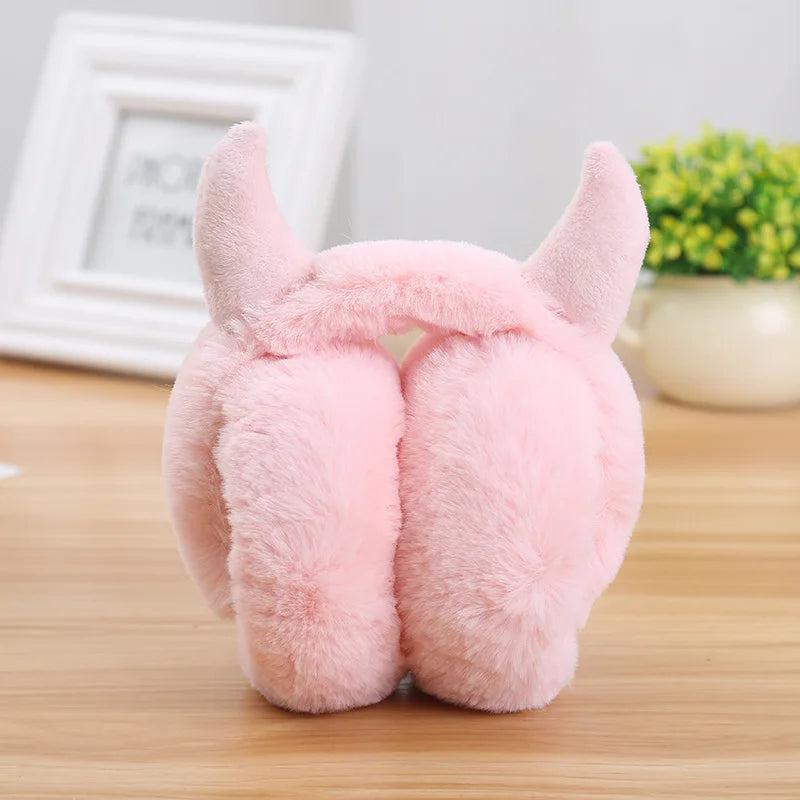 New Lovely Winter Warm Cat Ear Warmers Glitter Ears Plush Earmuffs for Women Playful Girls Ear Muffs Cold Protection Warm Hot Elk-Valley 3D