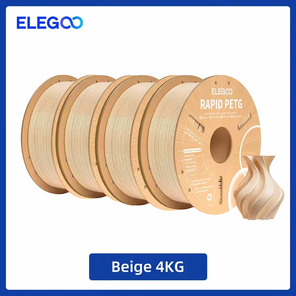 ELEGOO Rapid PETG Filament 1.75mm 1KG,High Speed 30-600mm/s 3D Printer Filament 1kg Fits for Most FDM 3D Printers Elk-Valley 3D