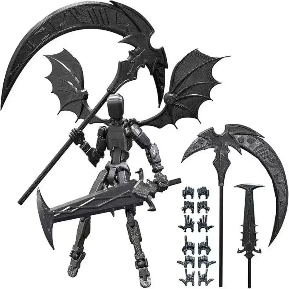 3D Printed Robot Model Reaper Robot Desktop Decoration 13 Action Model Multi-Jointed Movable Robot Dummy Action Model