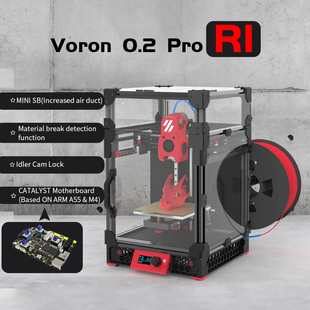 Toaiot Voron V0.2 Pro R1 CoreXY 3D Printer Kit with Printed Parts Upgraded MINI Stealthburner Klipper Best Quality DIY 3D Print Elk-Valley 3D
