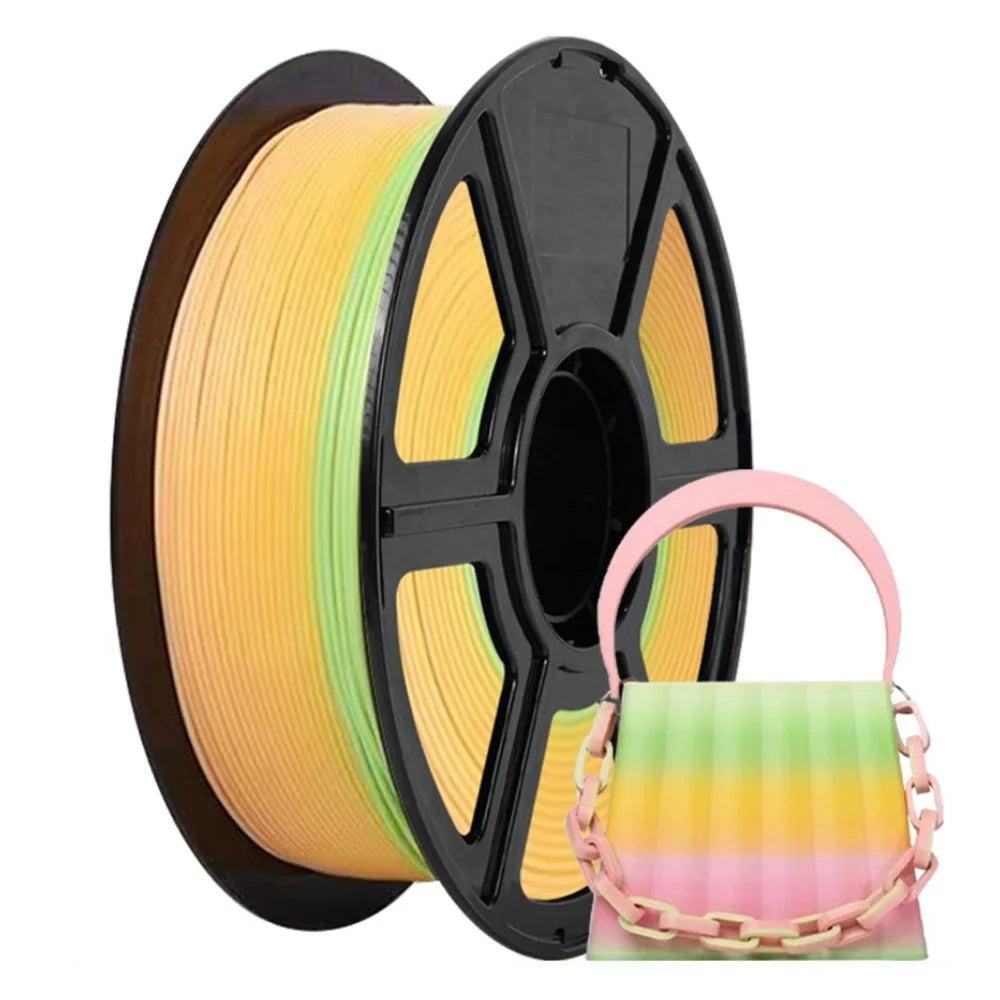 Flexible TPU Filament 1.75mm 1kg/500g/250g/200g Rainbow Color Change Filament TPU 3D Printer TPU Fexible Soft 95A Filament Green Elk-Valley 3D