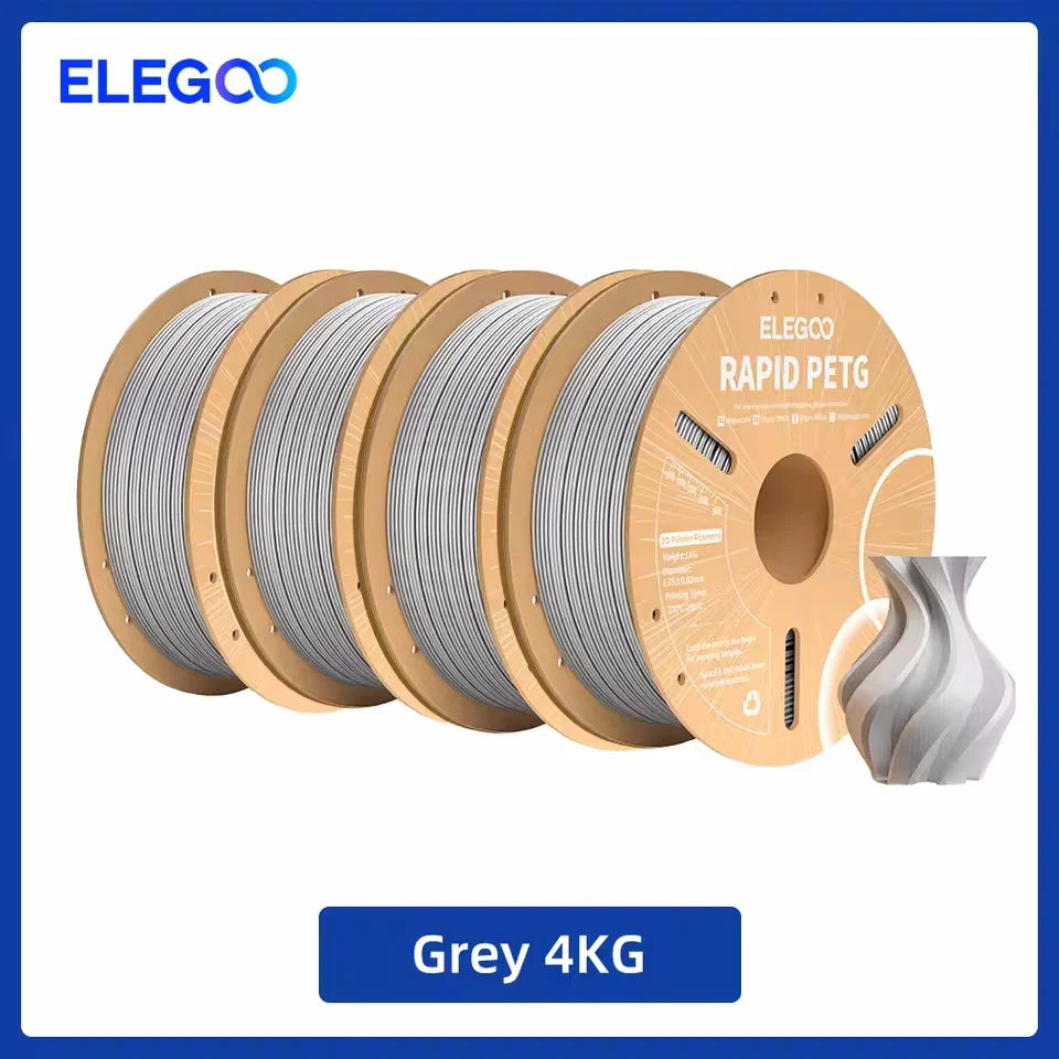 ELEGOO Rapid PETG Filament 1.75mm 1KG,High Speed 30-600mm/s 3D Printer Filament 1kg Fits for Most FDM 3D Printers Elk-Valley 3D