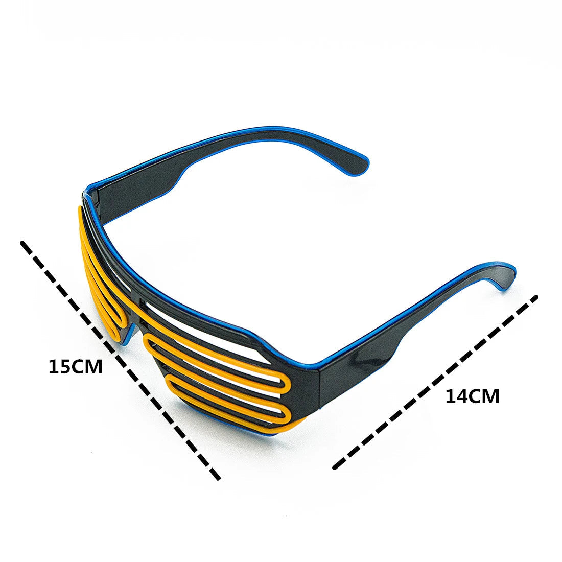 Glowing Glasses LED Gafas Luminous Bril Neon Christmas Glow Sunglasses Flashing Light Glass for Party Supplies Prop Costumes New Elk-Valley 3D