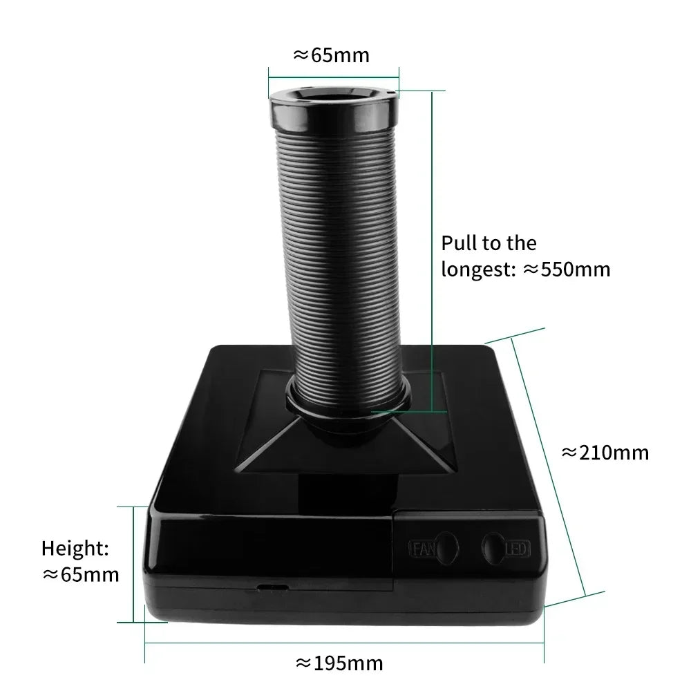 LUXIANZI Fume Extractor Smoking Instrument With LED Light 220v Activated Carbon filter Sponge Solder iron Smoke Absorber Elk-Valley 3D