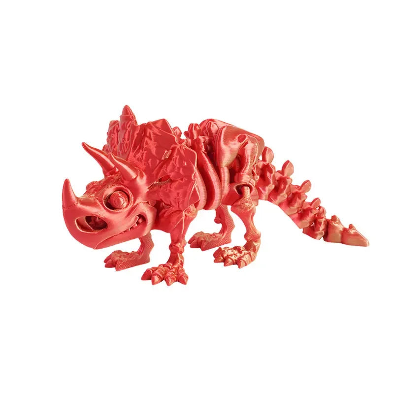 3D Printed Dragon Dinosaur Model Joints Can Move Freely Desktop Craft Ornament Gifts for Kids For Landscaping Decoration Elk-Valley 3D