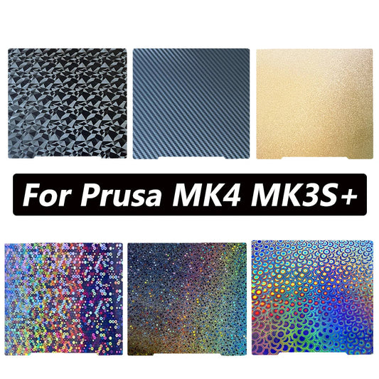 For Prusa i3 MK3 MK3S+ MK4 Build Plate Double Sided Printing 3D Printer Heated Bed Spring Steel Sheet for Prusa MK4 PEI Sheet Elk-Valley 3D