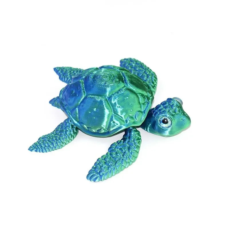 3D Printed Turtle Multi Joint Movable Ornament Versatile Shapes Creative Home Office Desktop Ornament 2025 New Year Gift Crafts Elk-Valley 3D