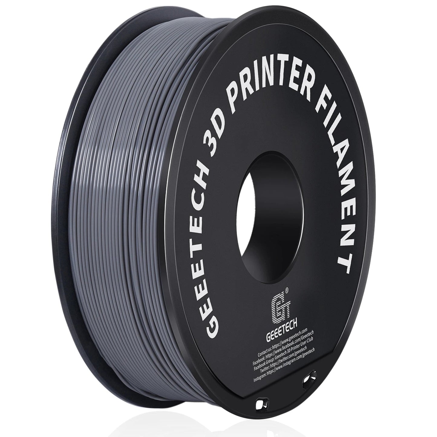 Geeetech  ABS+ 3D Filament 1.75mm 1KG plastic, 3D Printer Material, Tangle-Free, Non-Toxic, Vacuum Packaging White Black Elk-Valley 3D