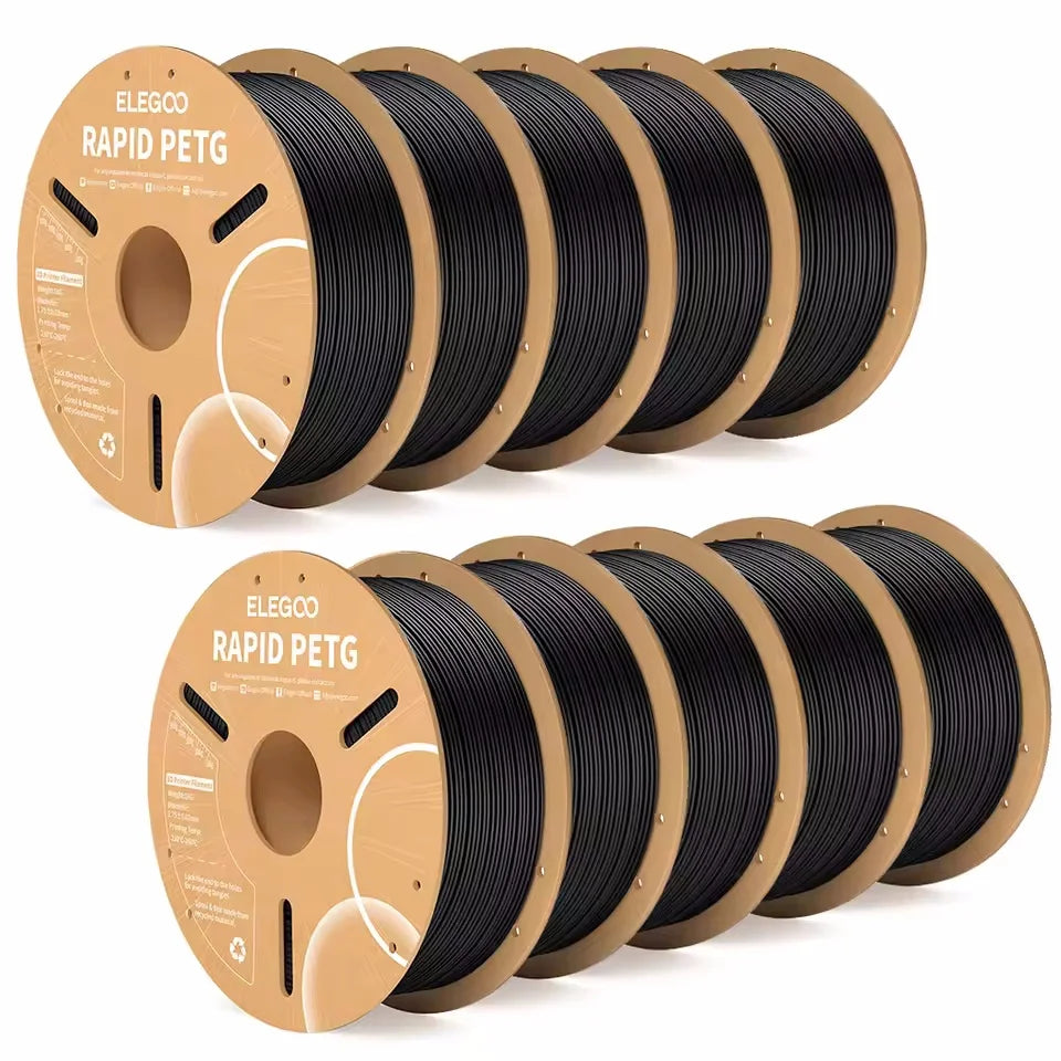 ELEGOO Rapid PETG Filament 1.75mm 1KG,High Speed 30-600mm/s 3D Printer Filament 1kg Fits for Most FDM 3D Printers Elk-Valley 3D