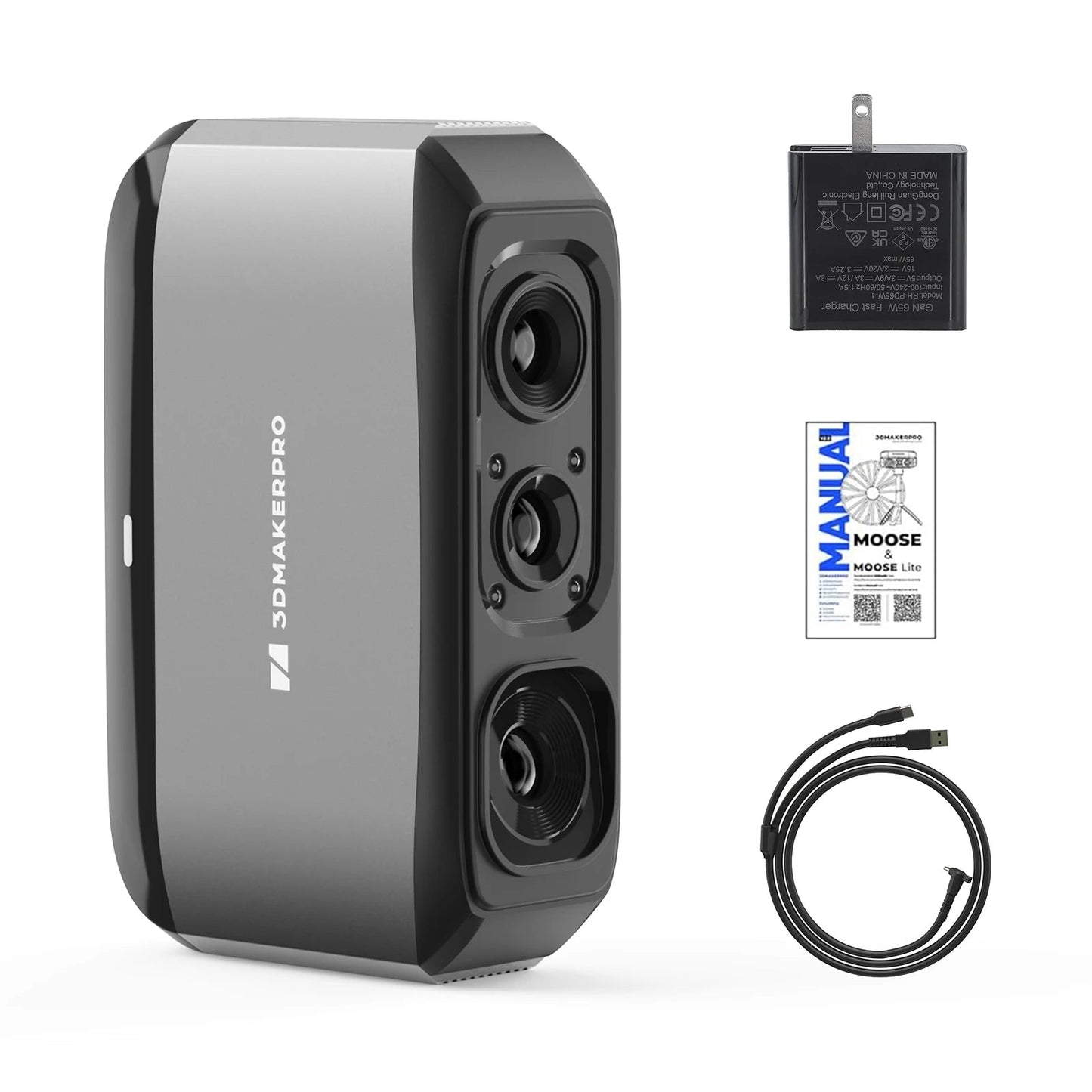 3D Scanner for 3D Printing, Handheld 3D Model Scanner with 0.03mm High Detailed Precision, 24-bit Color Camera, Elk-Valley 3D