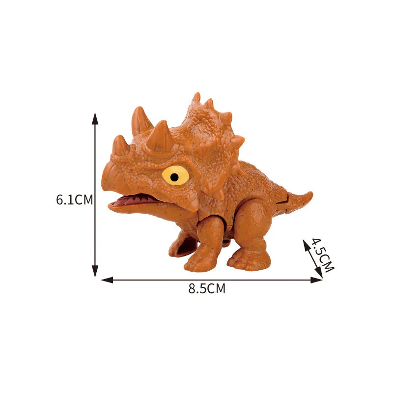 Children Jurassic Biting Finger Dinosaur Animals Model Toys Movable Joints Tricky Chameleon Hippo Kids Birthday Christmas Gifts Elk-Valley 3D