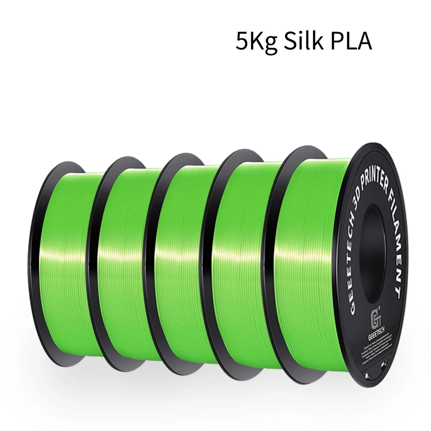 GEEETECH 5Rolls 3D Silk PLA Filament 1Kg/roll 1.75mm Spool Wire For 3D Printer Material,Vacuum packaging,Safety Elk-Valley 3D