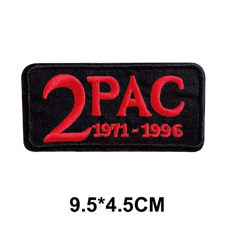 5PCS/ Text Clothing Stickers Fabric Applique Embroidery Iron On Patches,Punk Rock Music Band Badges Clothes Striped Sewing Patch Elk-Valley 3D