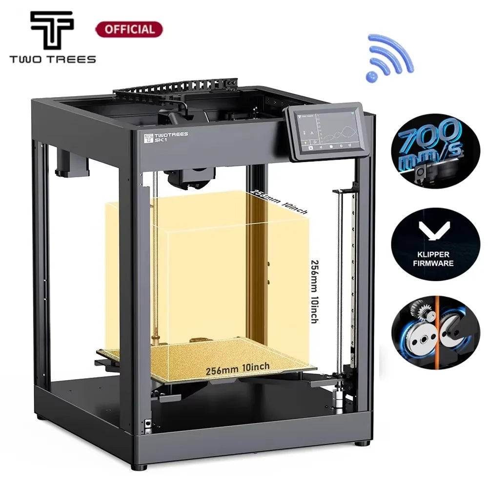 TwoTrees SK1 CoreXY 3D Printer 700mm/s Klipper With Automatic Leveling Touch Color Screen High Speed Printing FDM 3D Printer