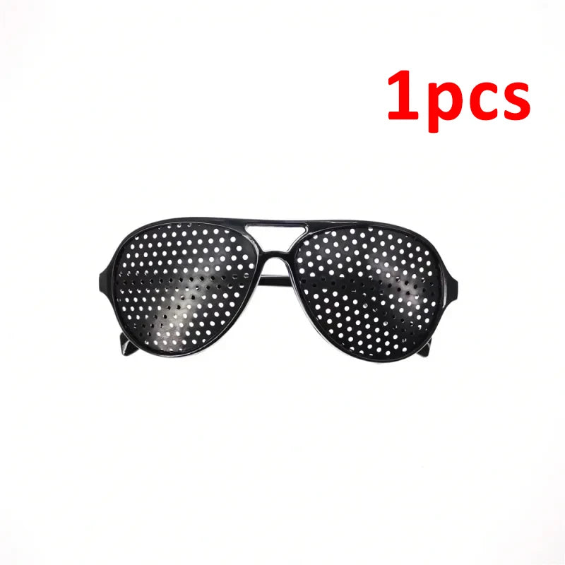 1-5PCS Anti-myopia Astigmatism Glasses With Holes Vision Correction Fatigue Pin Hole Glasses For Men Women Eyesight Improvement Elk-Valley 3D