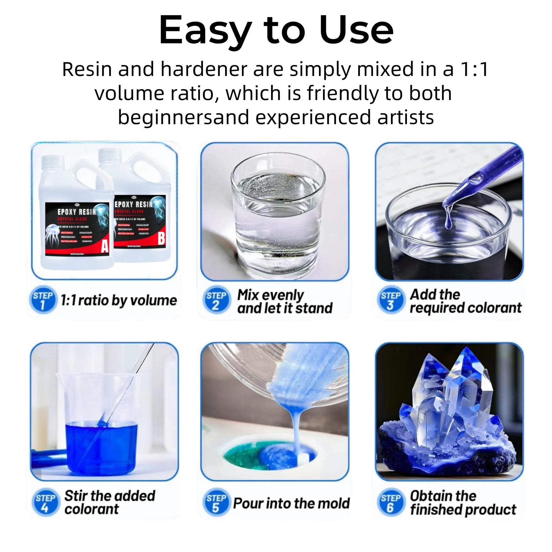 Clear Epoxy Resin 32oz Bubble Free Fast Cure High Durability for DIY Art Jewelry  Scratch Yellowing Resistant with Smooth Finish Elk-Valley 3D
