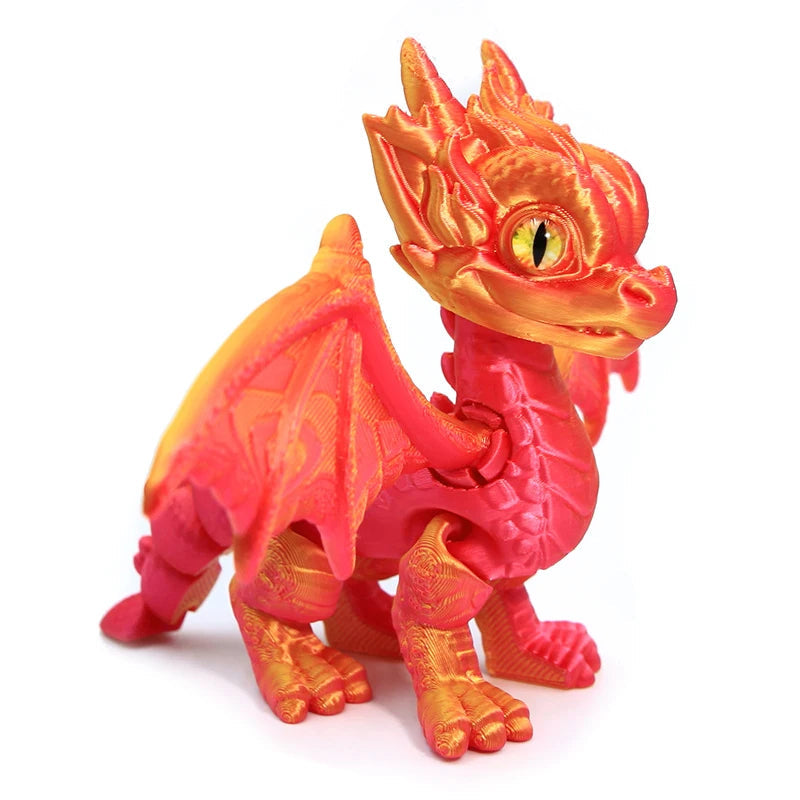 3d Printed Dragon Articulated Demon Dragons Dragon Fidget Dragons Toy Desktop Ornaments Simulation Model Figurines Statue Gifts Elk-Valley 3D