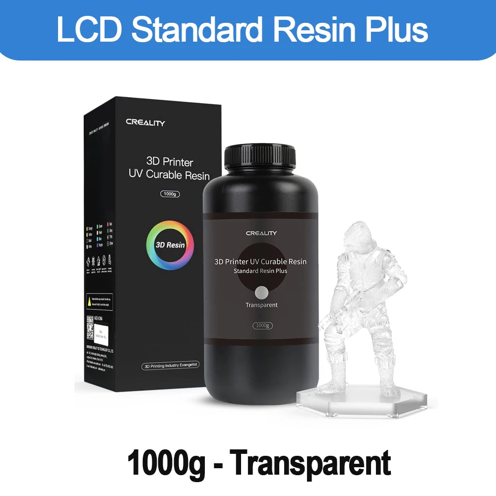 Creality Original 3D Printer Resin LCD Standard Photopolymer Resin for LCD 3D Printing 405nm UV-Curing Resin 1000g-500g /bottle Elk-Valley 3D