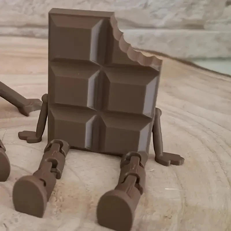 3D Printed Chocolate Sculptures Realistic Figurines with Movable Joints Decorative Desktop Ornaments for Home Office Elk-Valley 3D