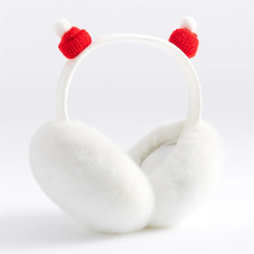 Anjj High Quality Earmuffs Faux Rabbit Fur Hang Ear Cover Warm Winter Ear Muffs Fur Earmuffs Unisex Adult Ear Warmer Fold Elk-Valley 3D