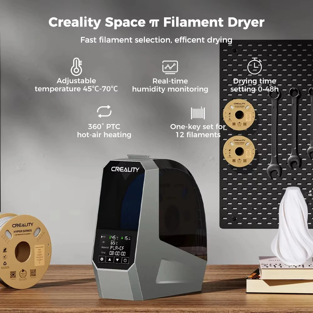 Creality Space Pi/Plus Filament Dryer Box 1KG Filament Storage Keeping Dry Adjustable Temperature 45℃-70℃ Hot-air Heating 48h Elk-Valley 3D